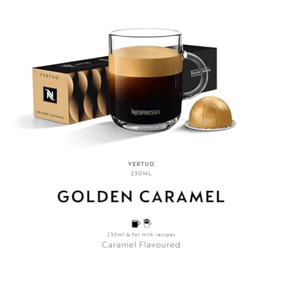 Vertuoline Golden Caramel Flavors Pods 20 Capsules (Pack of 2) Barista Creations Assortment of Kaffee 471421748