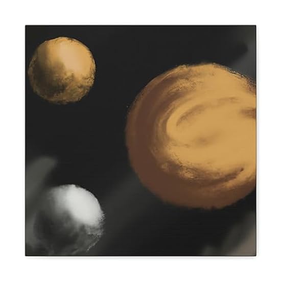 Planets in Technicolor - Canvas 16″ x 16″ / Premium Gal