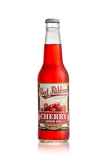 Red Ribbon Cherry Soda (Pack of 12 Bottles) (Half a Cas