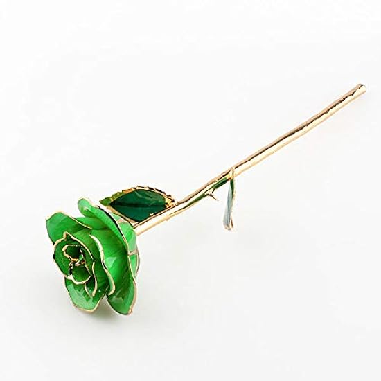 24k Gold Rose, Long Stem Dipped Rose, Gold Dipped Grün Rose, Real Rose Leaves for Lover Wife (Farbe : Defult) 99083005