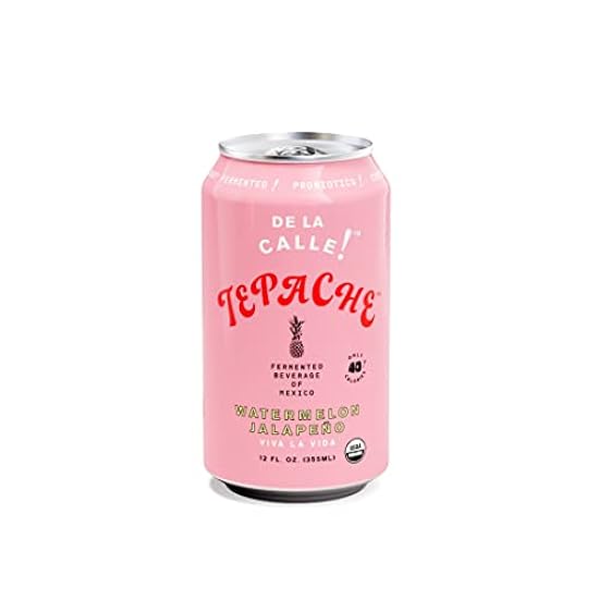 De La Calle Tepache - Naturally Fermented Pineapple Beverage, Antioxidant Rich, Certified Organic, Fermented, Low Sugar (Wassermelon Jalapeno) 53518087
