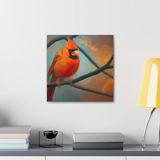 Cardinal in Snowfall - Canvas 16″ x 16″ / Premium Gallery Wraps (1.25″) 702040676