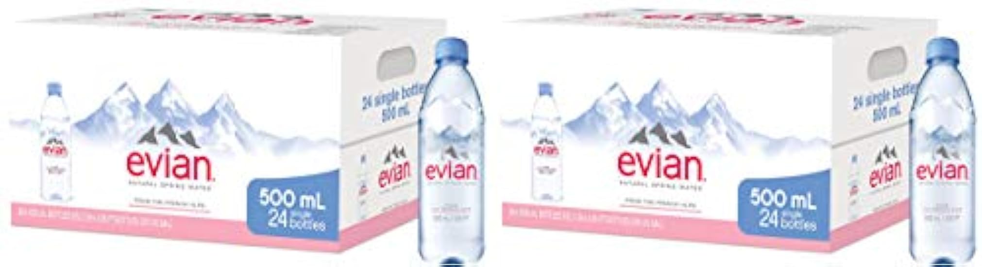 evian dSfg Natural Spring Wasser Individual 500 ml (16.9 oz.) Bottles, Naturally Filtered Spring Wasser in Individual-Sized Plastic Bottles, 2 Cases of 24 372536153