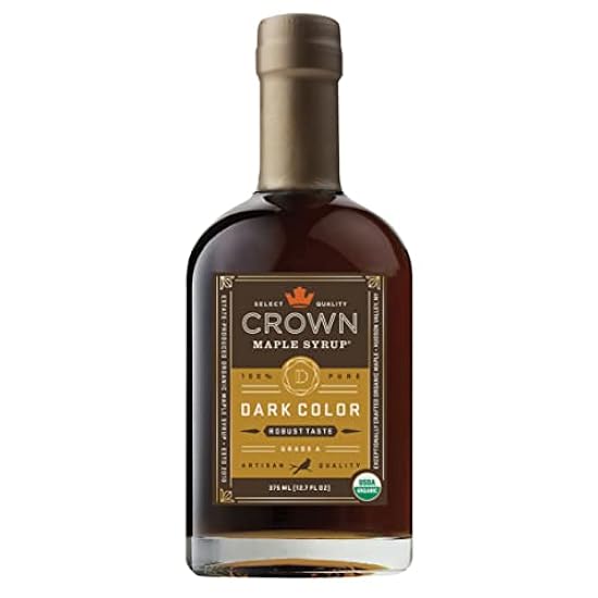 Crown Maple Dark Farbe, Robust Taste, 12.7 Fl Oz, 6-Pack, Organic Maple Syrup, 100% Pure, Enhance Cocktails, Marinades and Pancakes 721900206