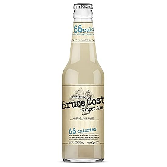 Bruce Cost Unfiltered Ginger Ale - BC 66 with Monk Fruit - 12 oz (24 Glass Bottles) 891856984