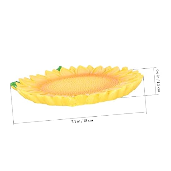 DECHOUS 5pcs Sunflower Dinner Plates Flower Jewelry Dish Tray Ring Holder Dish Flower Decorations Nut Bowl Fruit Containers Jewelry Storage Plate Accessories Synthetic Resin Condiment 563937073