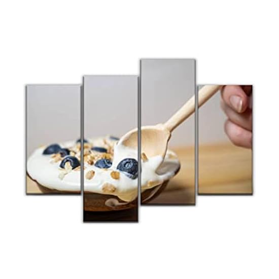 Canvas Wall Art Bowl of homemade granola with yogurt an