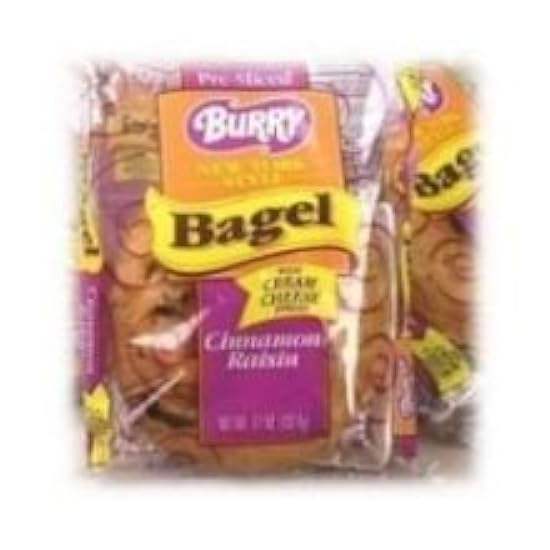 Burry Foodservice Thaw and Sell Sliced Cinnamon Raisin Bagel, 4.67 Ounce - 24 per case. 792355378