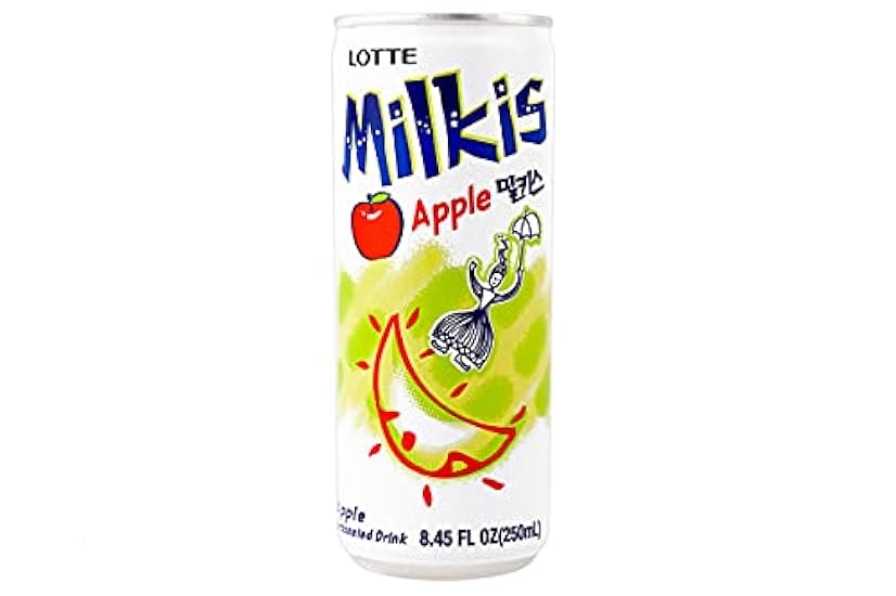 Lotte Milkis Carbonated Soda Drink Apple Flavour 1 Pack