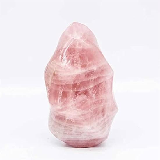 WIOSEN Specimen Healed 1pc 200g-1000g Natural Pink Stone Rose Quartz Crystal Flame As a Gift (Farbe : 1pc 740g-830g) 38710674