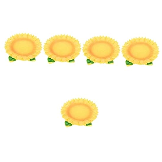 DECHOUS 5pcs Sunflower Dinner Plates Flower Jewelry Dis