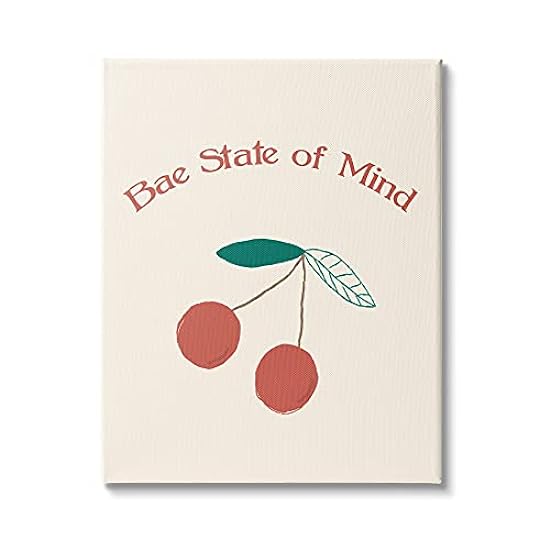 Stupell Industries Bae State of Mind Bold Rot Cherry Fr