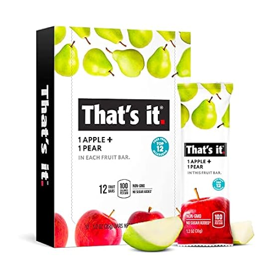 That´s it. (36 Count) Variety Pack | Apricot, Pear, and Pineapple Flavors | 100% Natural Real Fruit Bars Plant-based, Vegan, Gluten-free, No Added Sugar, Top 12 Allergen Free 837585795