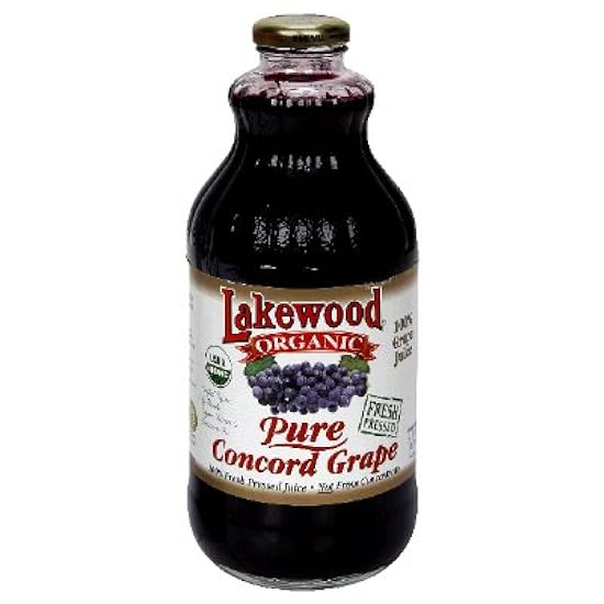 Lakewood Organic PURE Concord Grape Juice 32 Ounce Bottles (Pack of 12) 925831100