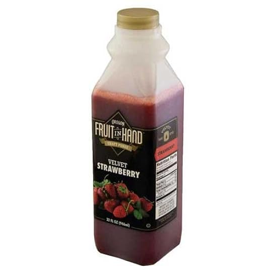 Fruit in Hand Strawberry Velvet Craft Puree, 32 Fluid Ounce -- 6 per case. 272535533