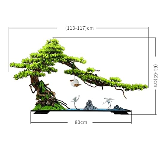 Artificial Bonsai Chinese-Style Simulated Welcoming Pine/red Maple Leaf Bonsai Decoration Ornaments Suitable for Living Room and Bedroom (Farbe : Red) (Grün) 43745384