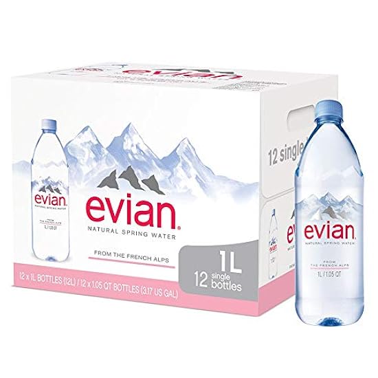 evian Natural Spring Wasser (One Case of 12 Individual 