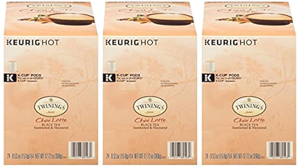 Twinings Chai Latte Keurig K-Cups, 24 Count (Pack of 3)