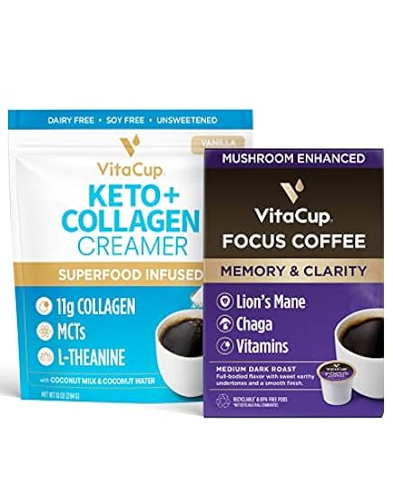Vitacup Focus Mushroom Kaffee Pods & Keto + Collagen Va