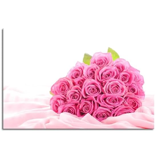 BEDAW Bouquet Of Roses Isolated On Weiß Background Poster Canvas Prints Wall Art For Home Office Decorations With Framed 30