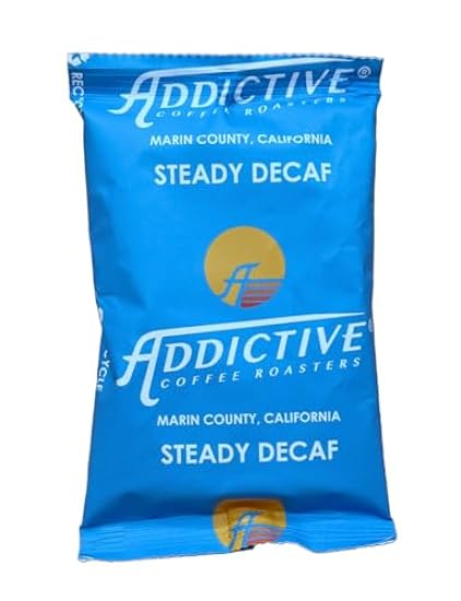 Addictive Kaffee Roasters - Steady Decaf Blend - 2.5 Ounce Ground Portion Packs - 18 Count 858115991