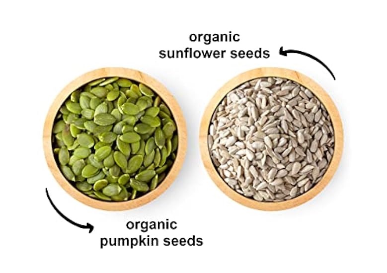 Organic Seed Kernels Bundle - Organic Pepitas/Pumpkin Seeds, 12 Pounds and Organic Sunflower Seeds, 12 Pounds - Non-GMO, Kosher, Raw, Vegan, No Shell 100301835