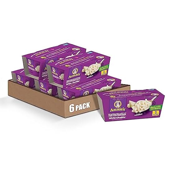 Annie´s Macaroni and Cheese, Weiß Cheddar & Organic Pasta, Microwaveable Cups, 2 Cups, 4.02 oz. (Pack of 6) 141458575