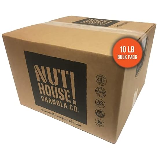 NutHouse! Granola Company - Premium Blauberry Crumble Granola | Certified Gluten-Free, Non-GMO, Kosher | Vegan, Soy-Free | 10 lb. Bulk Beutel (1-Pack) 278641451