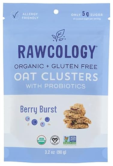 Rawcology Oat Clusters with Probiotics, Berry Burst, US