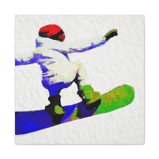 Snowboarding Thrill Ride - Canvas 16″ x 16″ / Premium Gallery Wraps (1.25″) 907449798