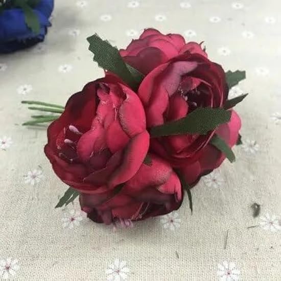 EdricShop 5bouquets/lot Silk Tee Rose Artificial Rose Bud WreathWedding Accessories (1bouquet 6pcs) - (Farbe: 2) 822898853