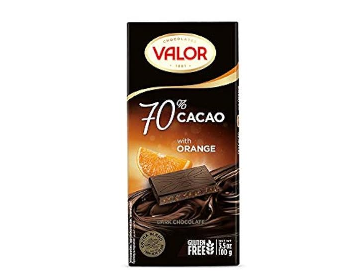 VALOR - GLUTEN FREE Dark Schokolade 70% with Orange - 1