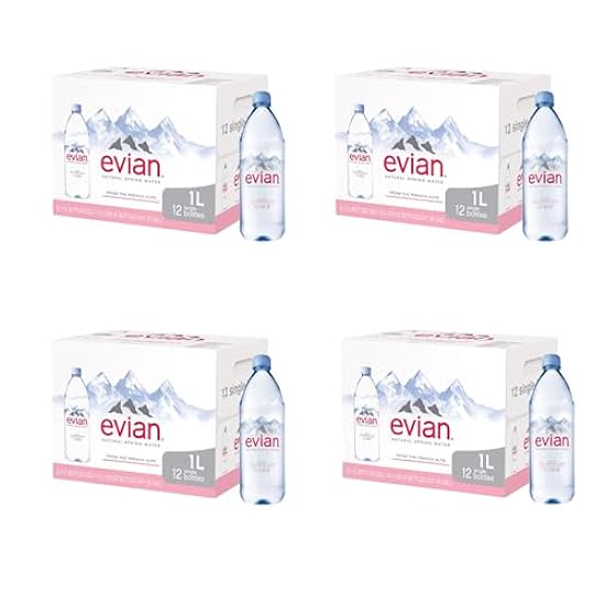 Evian Natural Spring Bottled Wasser (1L., 12 pk.) TOTAL