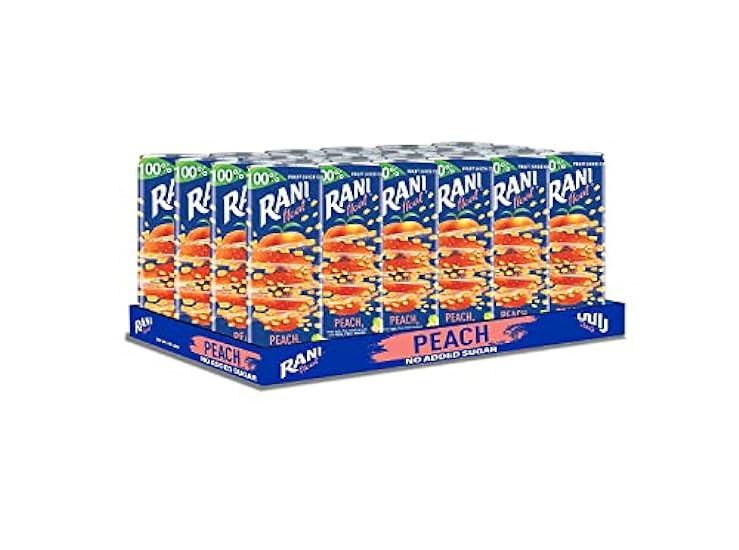 Rani Float Fruit Juice, Peach,Imported from Egypt, Made with Real Fruit Pieces, Low Sugar 8 oz, Pack of 24 142391913