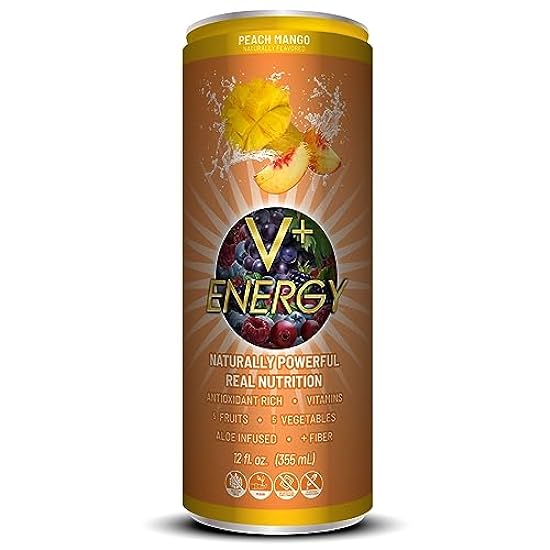VPlus Energy Drink, 12oz cans (Peach Mango, 12PK) 36492