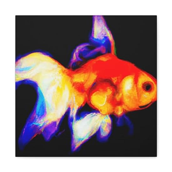 Golden Fish Delight - Canvas 16″ x 16″ / Premium Galler