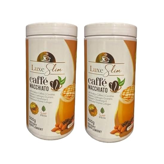 2 Canisters Luxe Beauty by Anna Magkawas Half Kilo Caffe MACCHIATO Drink Mix 910583002