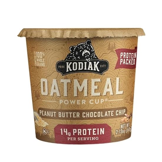 Kodiak Cakes Instant Oatmeal Cups, Peanut Butter Schokolade Chip, High Protein, 100% Whole Grains, (12 cups) 149674433