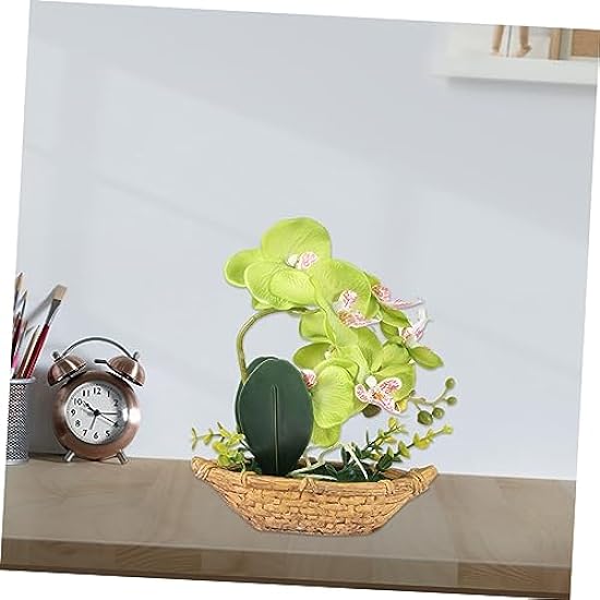 ABOOFAN 3pcs Artificial Flowers Household Decor Office Decor Phalaenopsis Decor for Home Gifts for Factories Balcony Decor Orchid Flowerpot The Gift Plant Fake Flowerpot 778116042