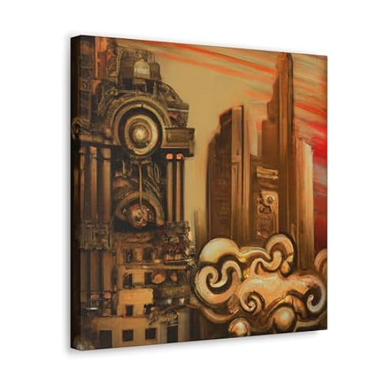 Steampunk Art Deco Dream - Canvas 16″ x 16″ / Premium Gallery Wraps (1.25″) 326676210