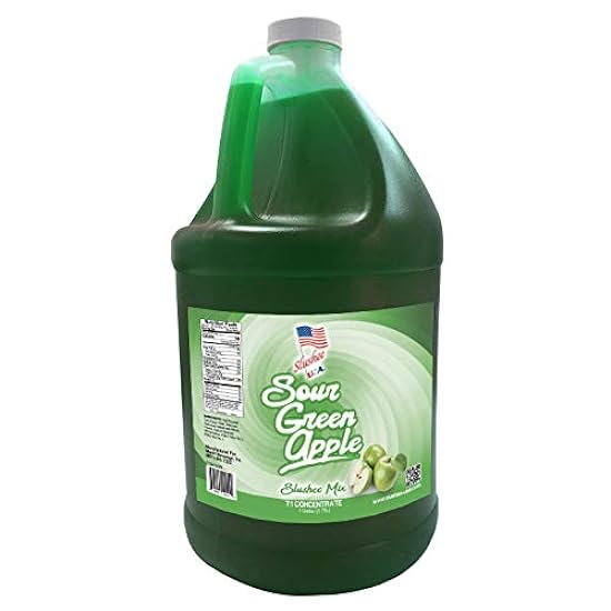 Sour Grün Apple Slushee Mix - Half Case of 2 x 1 Gallon