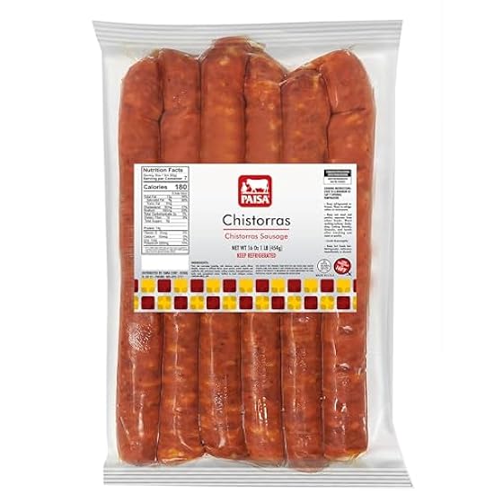 Paisa Chistorras Chistorra Sausage 100% Natural Meat, High Protein Low Carb, Keto, Gluten Free (Pack of 4) 143804394
