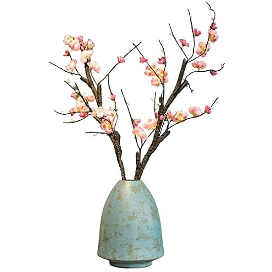 Artificial Flower in Pot Ceramic Vase Bonsai Ornaments 