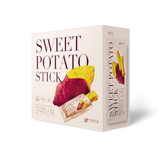 Dried Sweet Potato Snacks Individually Wrapped [25] – 100% Natural Vegan Sweet Potato Sticks – No Added Sweeteners, Gluten or GMOs – Korean Dried Sweet Potatoes Treats – Vegan Snacks by Gangwon Export 830191653