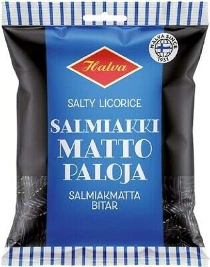 Halva Salmiakkipaloja Salmiakki Liquorice 4 Packs of 18