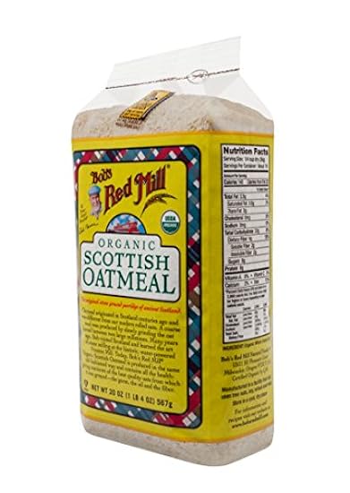 Bob´s Rot Mill Organic Scottish Oatmeal, 20 Ounce Bags (Pack of 4) 680183120