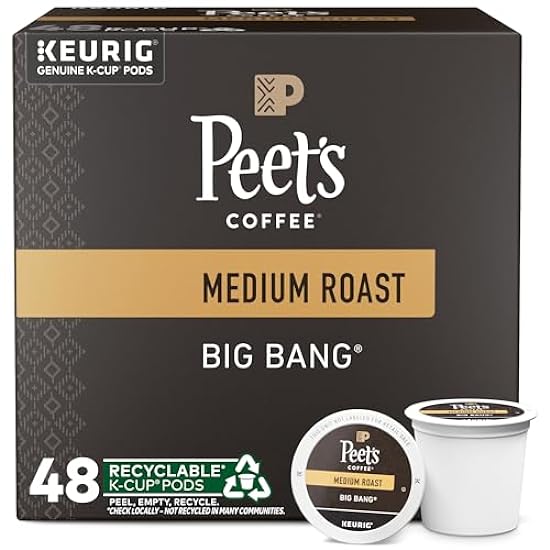 Peet´s Kaffee, Medium Roast K-Cup Pods for Keurig Brewers - Big Bang 48 Count (1 Box of 48 K-Cup Pods) 60068783
