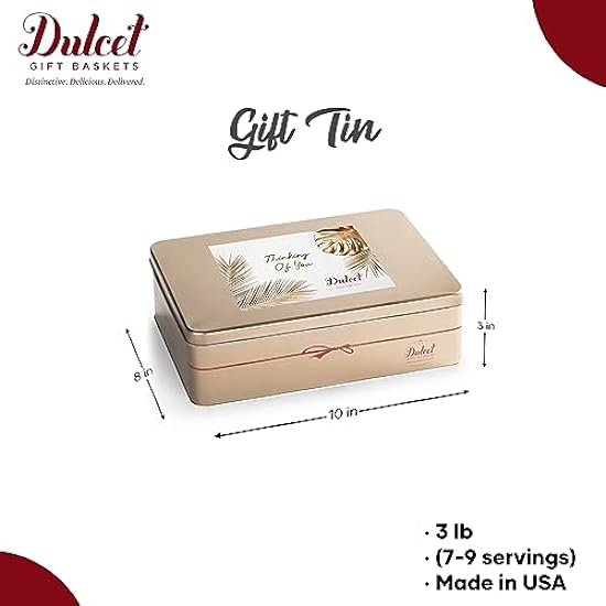 Dulcet Gift Baskets Thinking of You Party Tin Box, Sweet Treats, Snack Care Package, For Men, Women, Friends, and Family with Prime Delivery 261099893