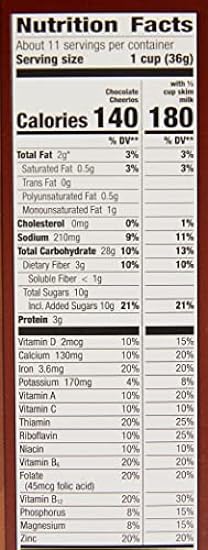 Cheerios Frühstück Cereal, Schokolade, Gluten Free, 14.3 oz (Pack of 3) 636282199