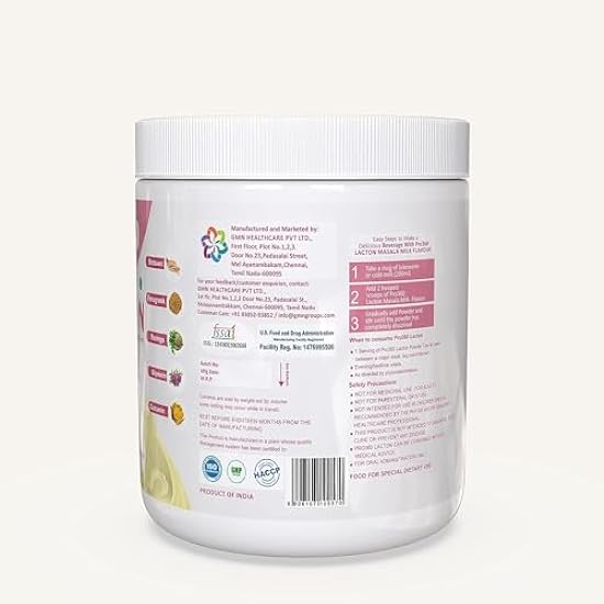 Jodie Lacton Lactation Supplement Powder for Breastfeeding and Lactating Mothers- Masala Milk Flavor, 200g 399881336